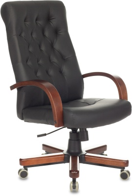 Кресло руководителя Бюрократ 9928 Дерево Экокожа