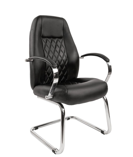 Кресло для посетителя CHAIRMAN 950V Экокожа Черный