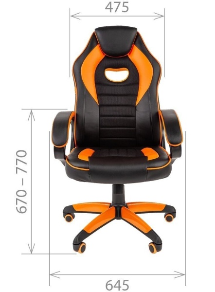 Кресло CHAIRMAN Драйв 16 Экокожа/ вставка ткань, черно-красное