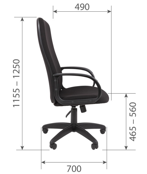 Кресло офисное CHAIRMAN 278 Ткань черная