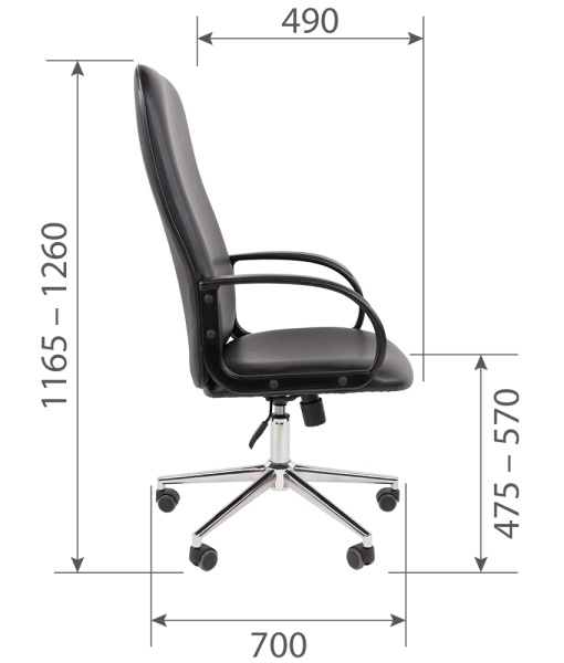 Кресло офисное CHAIRMAN 278 ЭКО черный